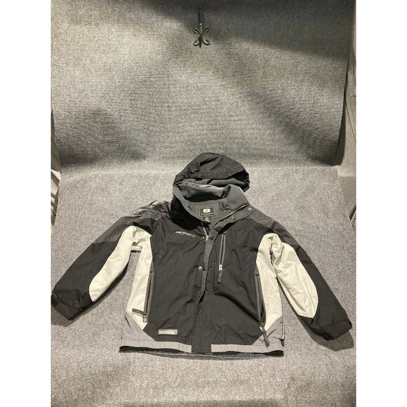 Free Country Coat Youth Size Large Black Long Sleeve Full Zip Hooded - Picture 1 of 9